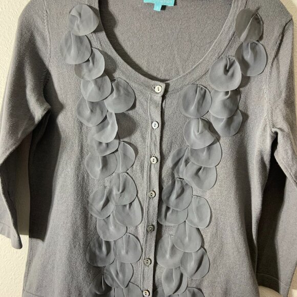 Blue Illusion, Sz S, women suit (light jacket & skirt), gray - Picture 6 of 9